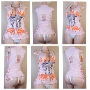 Pink Def Leppard Custom Graphic Tank Top